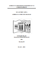 Yeni kitablar 2011 (№3): annotasiyalı biblioqrafik göstərici